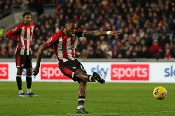 Ivan Toney (centre) scored on his return for Brentford