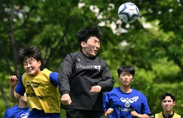 Park Eun-seon training with her club team in Seoul