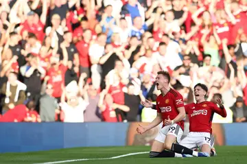 Scott McTominay (left) scored twice to hand Man Utd a 2-1 win over Brentford