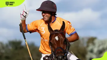 Francisco Elizalde of Las Monjitas celebrates after scoring