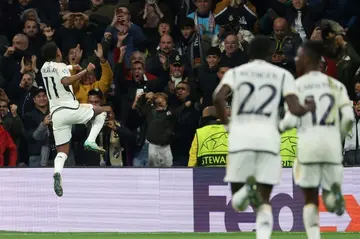 Real Madrid's Brazilian forward Rodrygo scored a delectable chip in his team's win over Braga in the Champions League