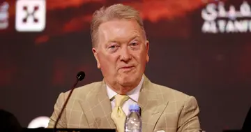 Frank Warren at a Day of Reckoning press conference.