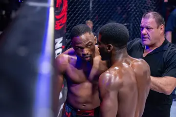 Mark Kamba and Peace Nguphane at EFC 105.