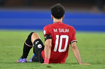 Mohamed Salah was injured during the first half of Egypt's draw with Ghana