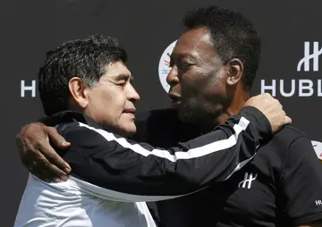 Argentina's Diego Maradona was one of Pele's main rivals for the title of greatest of all time