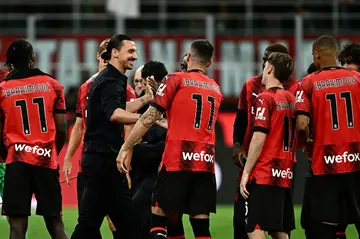 AC Milan teammates pay tribute to Ibrahimovic after his final Serie A match at the San Siro stadium