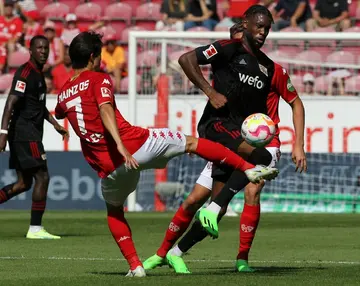 Union's American striker Jordan Siebatcheu was withdrawn in the 70th minute after failing to keep his early season scoring streak alive, with the summer arrival having found the net in both of Berlin's games so far this season.