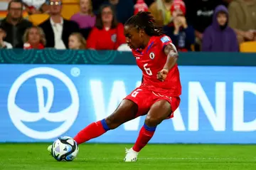 Haiti's midfielder Melchie Dumonay was impressive against England