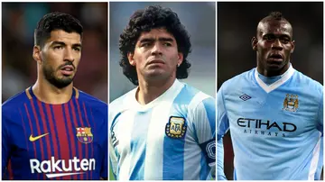 Luis Suarez, Diego Maradona, Mario Balotelli, Paul Gascoigne, Eric Cantona, famous footballers with the most scandals in football