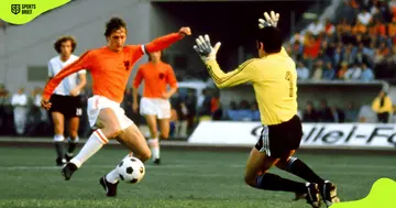 Holland's number 14 player, Johan Cruyff.