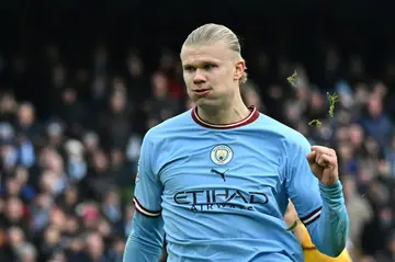 Erling Haaland passed the 30-goal mark for the season in Manchester City's 3-0 win over Wolves