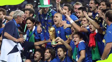 Italian players celebrates winning the World Cup 2006