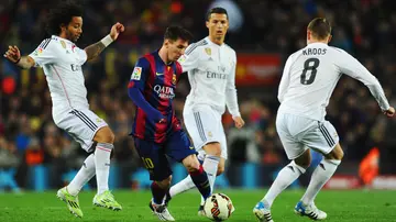 Marcelo, Vieira, Lionel Messi, Cristiano Ronaldo, Barcelona, Real Madrid, evil.