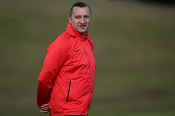 USA head coach Vlatko Andonovski watches his team train in Auckland