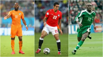 Didier Drogba, Mohamed Aboutrika, Jay-Jay Okocha, Cote d'Ivoire, Nigeria, Egypt, Ghana, Senegal