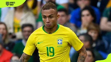 Everton Soares of Brazil in action