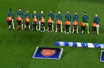 The Arsenal team lines up
