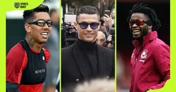 Soccer players with glasses