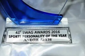Andre Ayew wins Sports Personality of The Year at MTN SWAG awards
