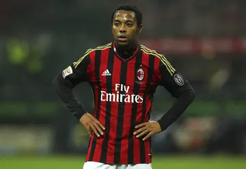 Robinho of AC Milan during the Serie A match between AC Milan and Genoa CFC at Stadio Giuseppe Meazza on November 23, 2013, in Milan, Italy