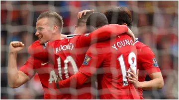 Wayne Rooney, Tom Cleverly, Ashley Young, Ji-Sung Park, Manchester United, Old Trafford, Arsenal.