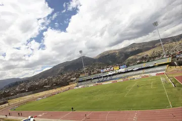 View of the Huancayo Stadium on 31 July 2013 in Huancayo, Peru