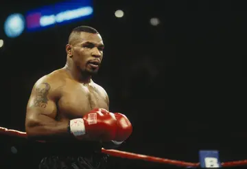 Mike Tyson during a boxing match.