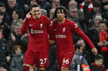 Darwin Nunez (left) has been left on the bench by Jurgen Klopp despite his enormous price tag