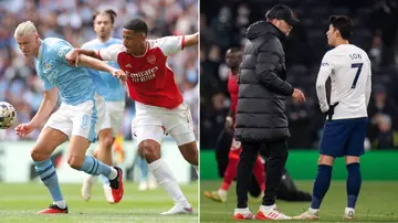 Erling Haaland, William Saliba, Jurgen Klopp, Son Heung-Min, Arsenal, Manchester City, Liverpool, Tottenham, Premier League