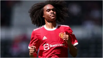 Tahith Chong in action during the pre-season friendly between Derby County and Manchester United at Pride Park. Photo by Marc Atkins.