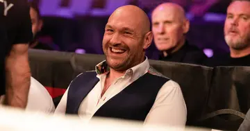 Tyson Fury smiling.