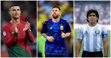 Cristiano Ronaldo, Fernando Meira, Lionel Messi, Diego Maradona
