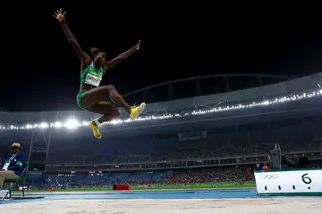 Brume is the African record holder in the women's long jump.