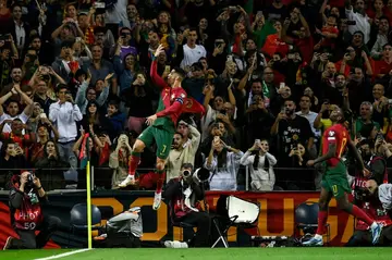 Cristiano Ronaldo, Portugal, pitch invader, Siuu, Slovakia, celebration, Euro 2024