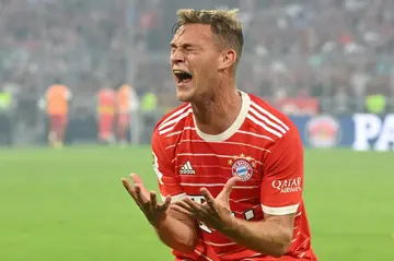 Bayern's Joshua Kimmich shows his frustration against Borussia Moenchengladbach