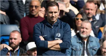 Chelsea Interim Manager Frank Lampard during the Premier League match between Chelsea FC and Brighton at Stamford Bridge. Photo by Visionhaus.