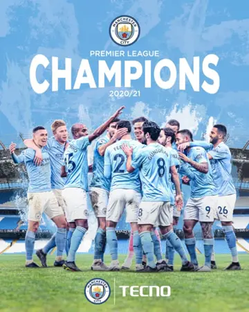 Tecno Applauds English Premier League Champions, Manchester City