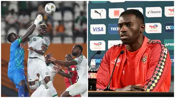 Guine Bissau goalkeeper Jonas Mendes. Photos: MB Media and Sia Kambou. 