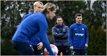 Conor Gallagher, Mykhailo Mudryk, Frank Lampard, Mason Mount, Cobham.