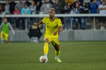 Hany Mukhtar of Nashville SC dribbles the ball during a game against San Jose Earthquakes at PayPal Park on September 23, 2023, in San Jose, California