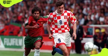 Davor Šuker, the best croatian footballer, in action.