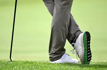 The golf shoes of Joost Luiten of the Netherlands
