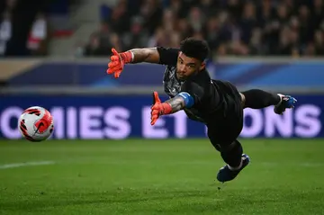 Mamelodi Sundowns goalkeeper Ronwen Williams playing for South Africa against France in a friendly last year.