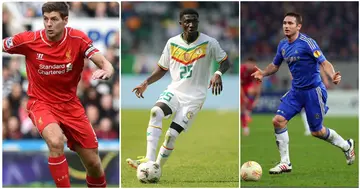 Lamine Camara, Steven Gerrard, Frank Lampard, Senegal