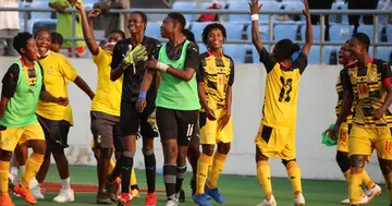 Black Princesses celebrating victory. SOURCE: Twitter/ @Team_GhanaWomen