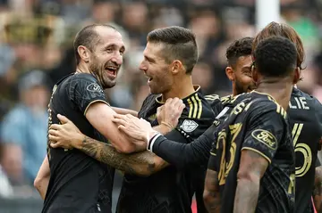 Veteran Italian defender Giorgio Chiellini scored his first goal in Major League Soccer as champions Los Angeles FC beat Portland Timbers 3-2 on Saturday