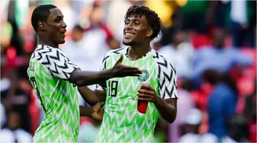 Alex Iwobi: Nigerian star bumps ex-national team-mate Odion Ighalo on UK highway