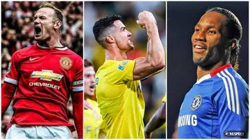 Cristiano Ronaldo, Didier Drogba, Wayne Rooney, Al-Nassr