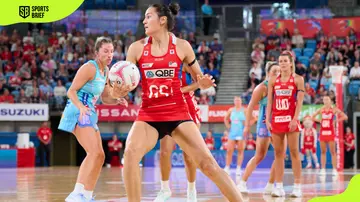 Sophie Fawns of the NSW Swifts against Melbourne Mavericks