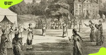 A match illustration of stoolball.